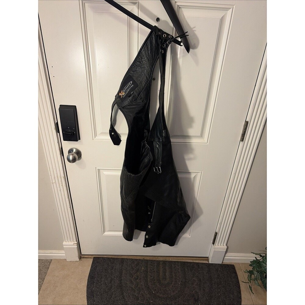 X Element Biker Genuine Leather Biker Pants/Chaps Size 38 Motorcycle Riding